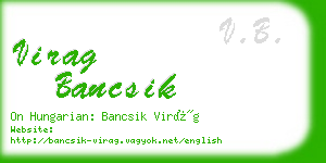 virag bancsik business card